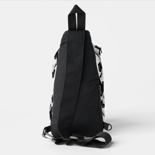 Mit Monogramm Fußbällermuster Crossbody Bag (Rückseite)