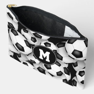 Mit Monogramm Fußbällermuster Zubehörtasche