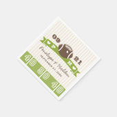 Mit Monogramm Fußballhochzeit Serviette (Ecke)