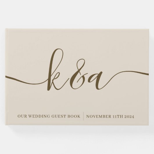 Mit Monogramm Gästebuch (Vorderseite)