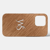 Mit Monogramm gebürstetes Kupfer Case-Mate iPhone Hülle (Rückseite (Horizontal))