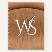 Mit Monogramm gebürstetes Kupfer Notizbuch (Vorderseite)