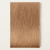 Mit Monogramm gebürstetes Kupfer Planer (Rückseite)