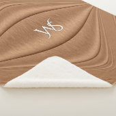 Mit Monogramm gebürstetes Kupfer Sherpadecke (3/4)