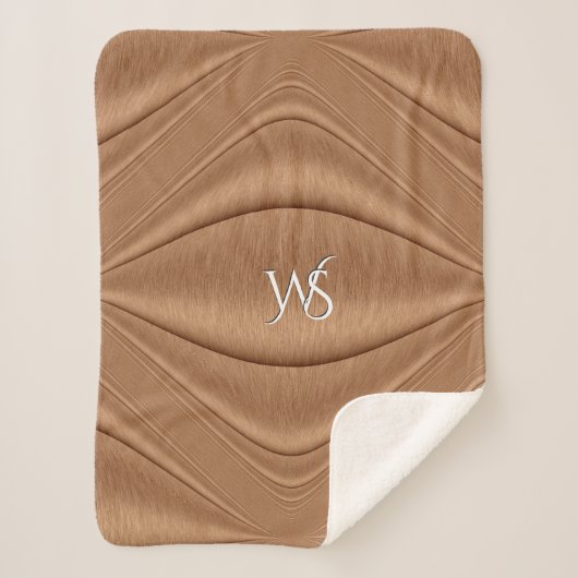Mit Monogramm gebürstetes Kupfer Sherpadecke (Vorderseite)