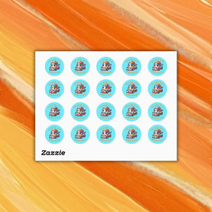 Mit Monogramm Geburtstag - Rennwagen   Runder Aufkleber