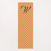 Mit Monogramm Gelb-Grün-Hellrosa-Karton Yogamatte (Vorderseite)