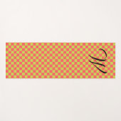 Mit Monogramm Gelb-Grün-Hellrosa-Karton Yogamatte (Vorderseite (Horizontal))