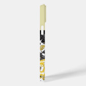 Mit Monogramm Gelb und Grau Case-Mate iPhone Hülle (Rückseite / Rechts)