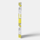 Mit Monogramm Gelb und Grau Case-Mate iPhone Hülle (Rückseite / Rechts)