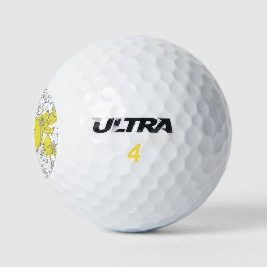 Mit Monogramm Gelb und Grau Golfball (Logo)