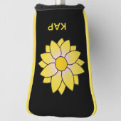Mit Monogramm-Gelbe Daisy-Putter-Abdeckung Golf Headcover (Rotieren 90)