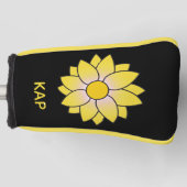 Mit Monogramm-Gelbe Daisy-Putter-Abdeckung Golf Headcover (Vorderseite)