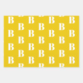 Mit Monogramm gelbe Farbtöne, benutzerdefinierte A Geschenkpapier Set (Vorderseite 2)