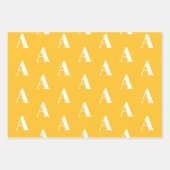 Mit Monogramm gelbe Farbtöne, benutzerdefinierte A Geschenkpapier Set (Vorderseite)