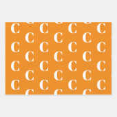 Mit Monogramm gelbe Farbtöne, benutzerdefinierte A Geschenkpapier Set (Vorderseite 3)