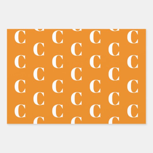 Mit Monogramm gelbe Farbtöne, benutzerdefinierte A Geschenkpapier Set (Vorderseite 3)