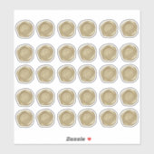 Mit Monogramm Gelbe Imitate Wachs Siegel Aufkleber (Blatt)