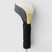 Mit Monogramm-gelber Streifen Golf Headcover (angewinkelt)