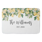 Mit Monogramm Gelber Zitronenbaum Badematte (Vorderseite)