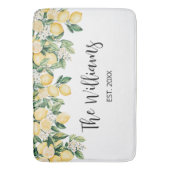 Mit Monogramm Gelber Zitronenbaum Badematte (Vorderseite Vertikal)