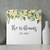 Mit Monogramm Gelber Zitronenbaum Fliese