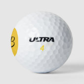 Mit Monogramm Gelbes Gold oder Farbhintergrund aus Golfball (Logo)