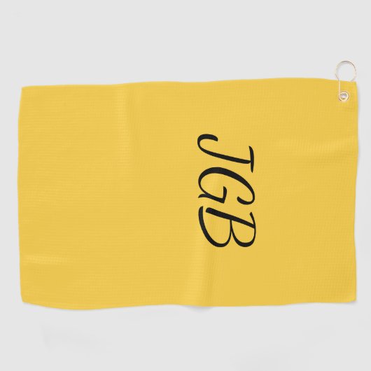Mit Monogramm Gelbes Gold oder Farbhintergrund aus Golfhandtuch (Horizontal)