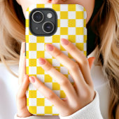 Mit Monogramm gelbes und weißes Karton Case-Mate iPhone Hülle