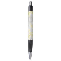 Mit Monogramm-Gelbgraue Floral Damask
