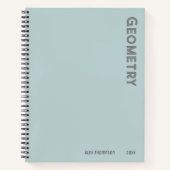 Mit Monogramm Geometrie, schlicht, modern, blau Notizblock (Vorderseite)