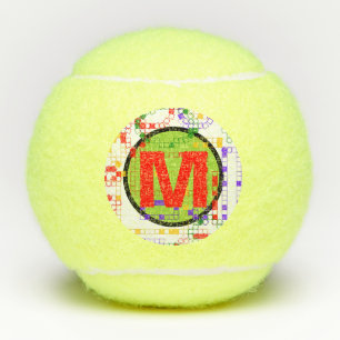 Mit Monogramm geometrische Blöcke Penn-Tennisballs Tennisbälle