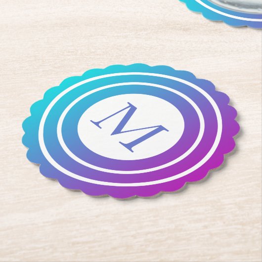 Mit Monogramm geometrische Multicolorbreite Untersetzer (angewinkelt)