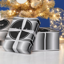 Mit Monogramm geometrische Quadrate Schwarz-weiß u