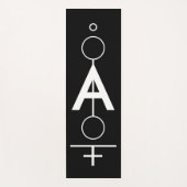 Mit Monogramm geometrischer zeichn. Yogamatte (Vorderseite)