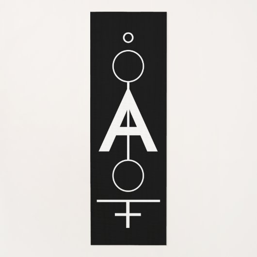 Mit Monogramm geometrischer zeichn. Yogamatte (Vorderseite)