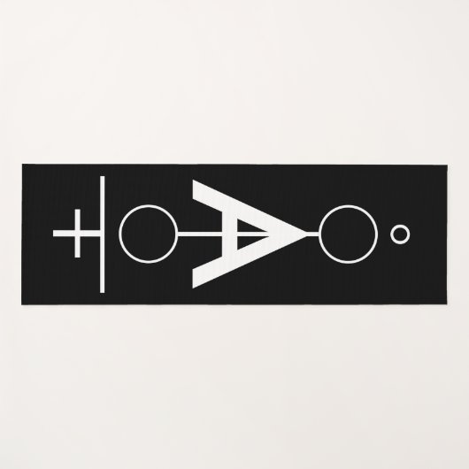 Mit Monogramm geometrischer zeichn. Yogamatte (Vorderseite (Horizontal))