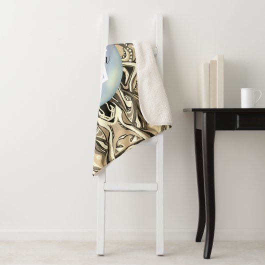 Mit Monogramm Geometrisches Artdeco Vivid Muster Sherpadecke (Beispiel)