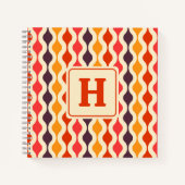 Mit Monogramm geometrisches Muster nach hinten Notizblock (Vorderseite)