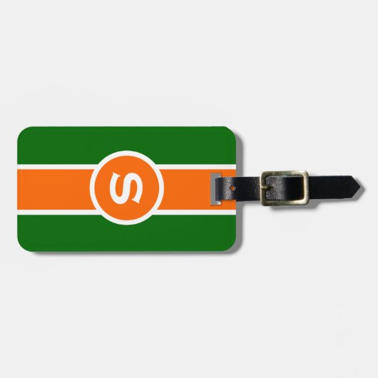 Mit Monogramm Gepäckanhänger (Vorderseite horizontal)