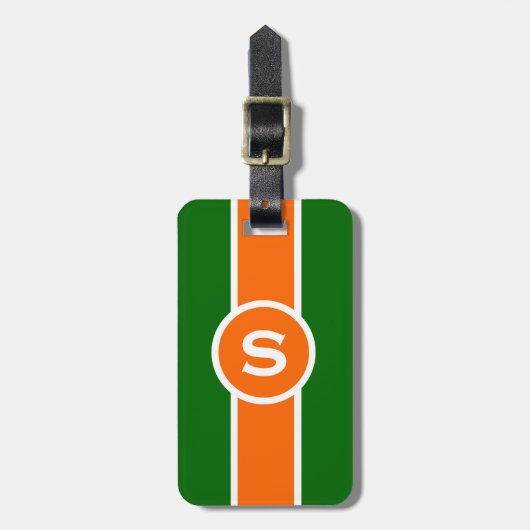 Mit Monogramm Gepäckanhänger (Vorderseite vertikal)