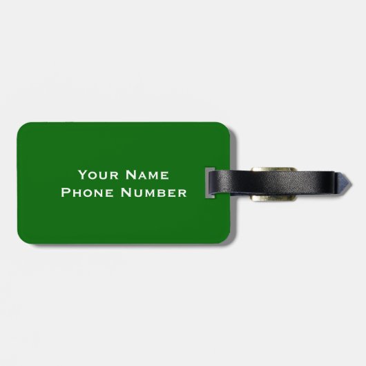 Mit Monogramm Gepäckanhänger (Rückseite horizontal)