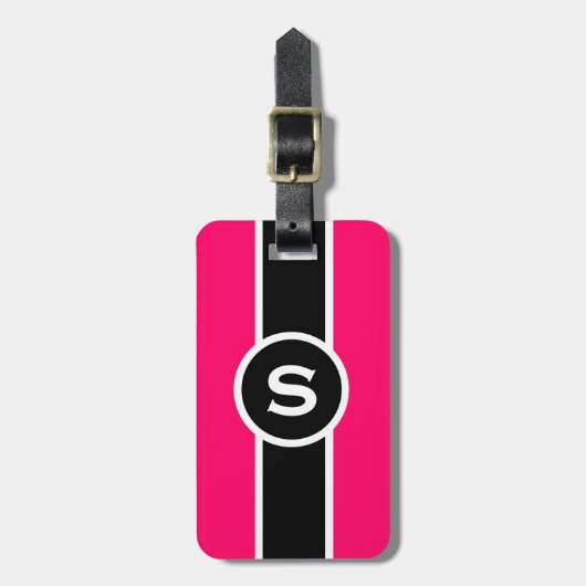 Mit Monogramm Gepäckanhänger (Vorderseite vertikal)