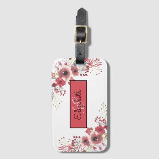 Mit Monogramm Gepäckanhänger (Vorderseite Vertikal)