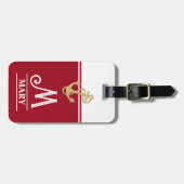 Mit Monogramm Gepäckanhänger (Vorderseite horizontal)