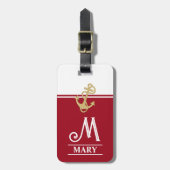 Mit Monogramm Gepäckanhänger (Vorderseite vertikal)