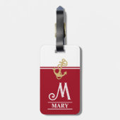 Mit Monogramm Gepäckanhänger (Rückseite vertikal)