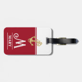 Mit Monogramm Gepäckanhänger (Rückseite horizontal)