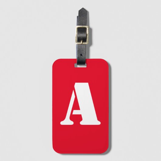 Mit Monogramm Gepäckanhänger (Vorderseite Vertikal)