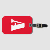 Mit Monogramm Gepäckanhänger (Vorderseite (Horizontal))